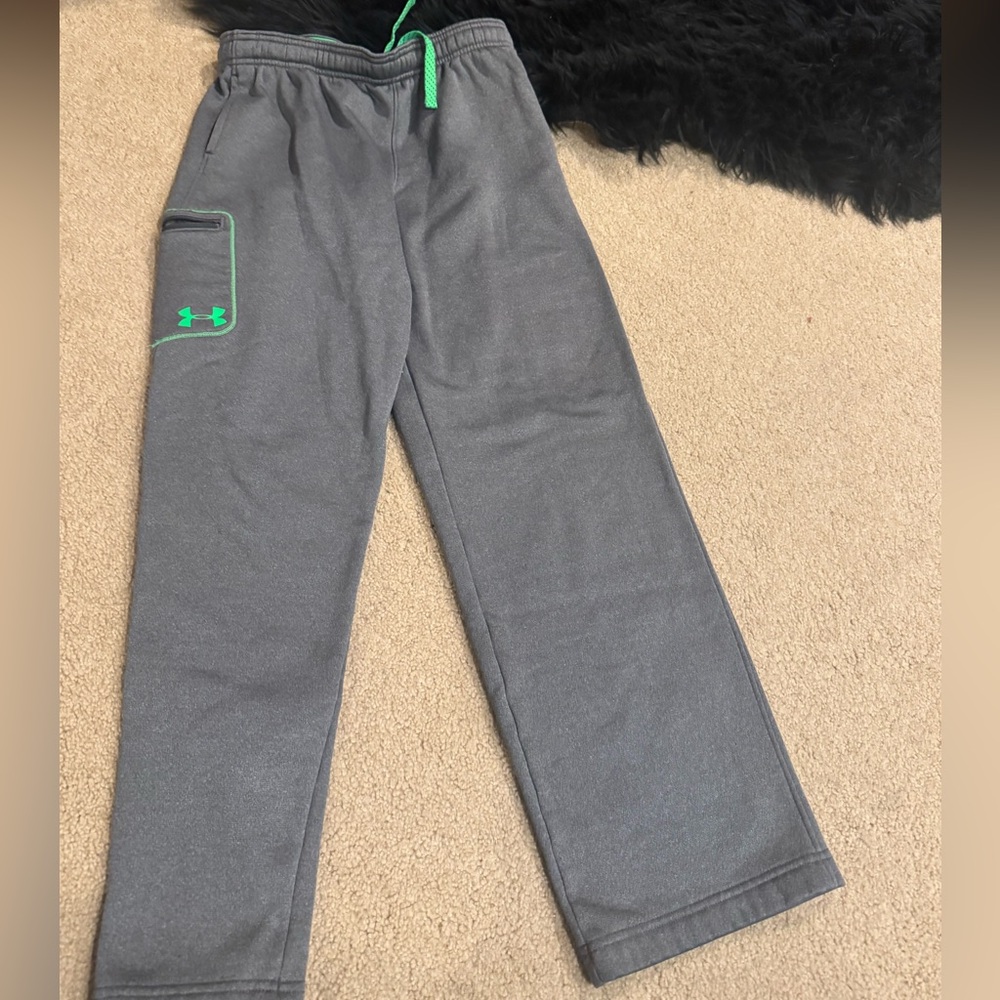 Youth large sweatpants - gray and green